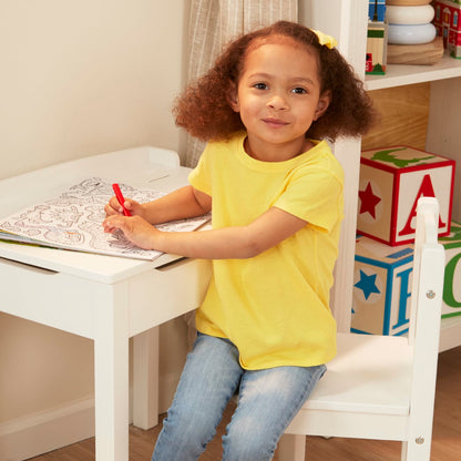 Melissa & Doug Child's Lift-Top Desk & Chair - White