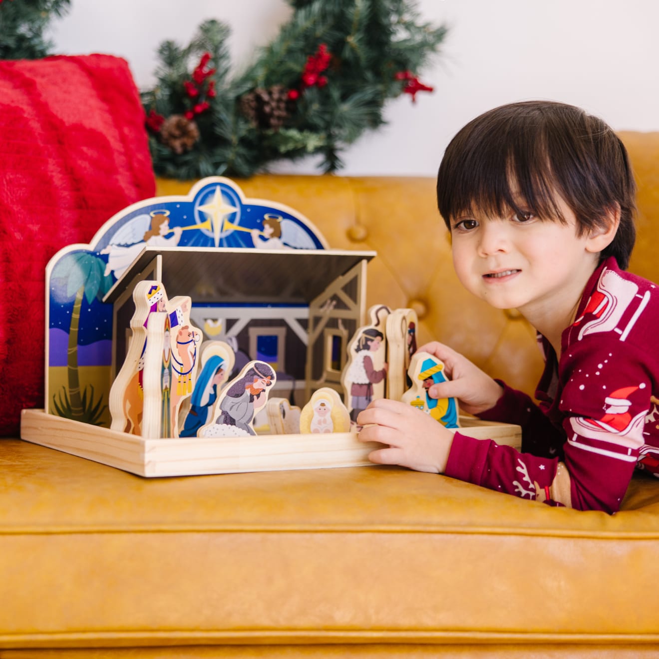 Melissa & Doug Wooden Christmas Nativity Set