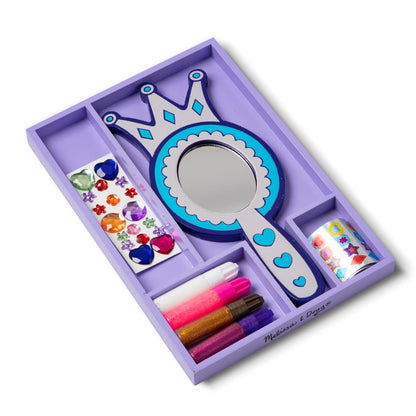 Melissa & Doug Decorate-Your-Own Wooden Princess Mirror