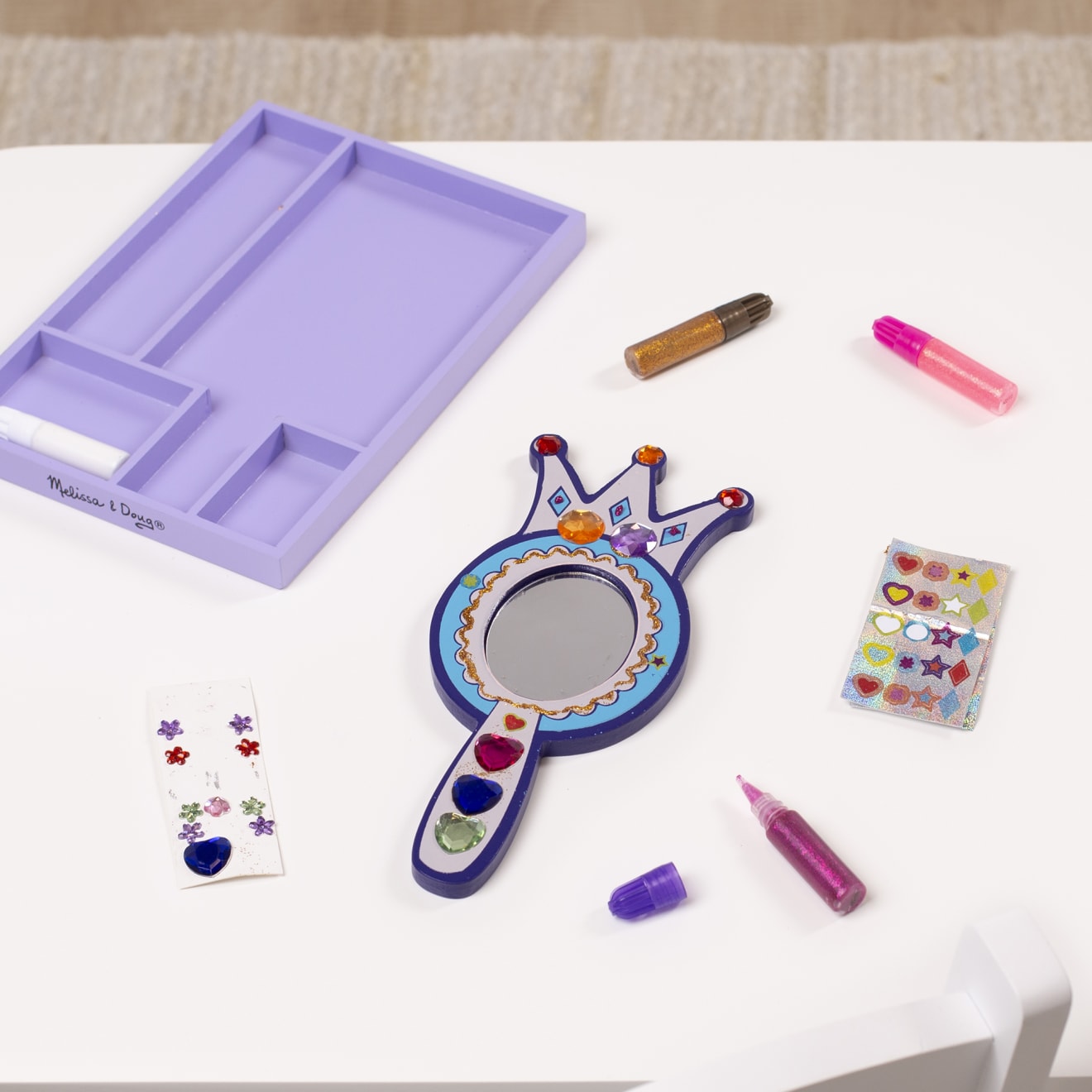Melissa & Doug Decorate-Your-Own Wooden Princess Mirror
