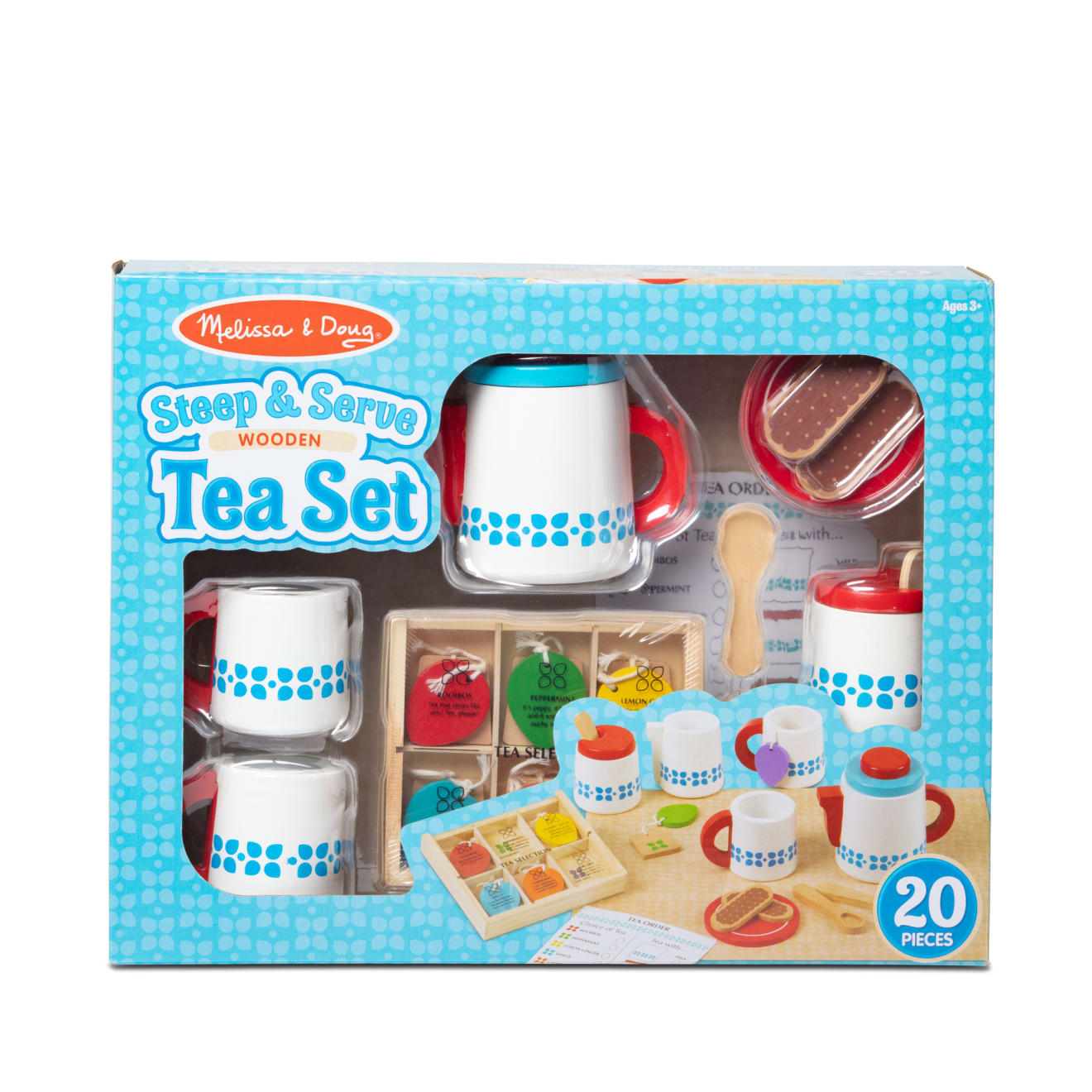 Melissa & Doug Wooden Steep & Serve Tea Set