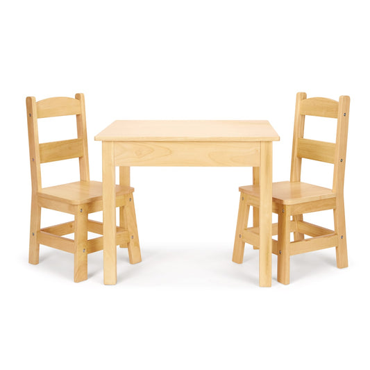 Melissa & Doug Wooden Table & Chairs - Natural
