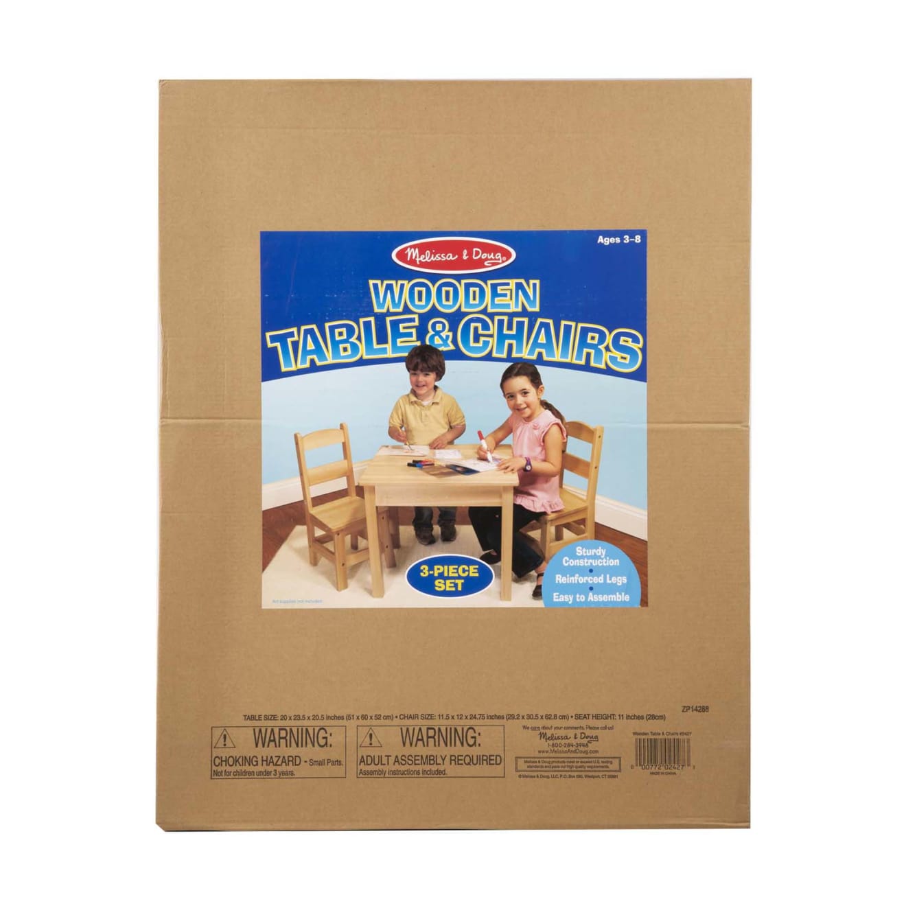 Melissa & Doug Wooden Table & Chairs - Natural