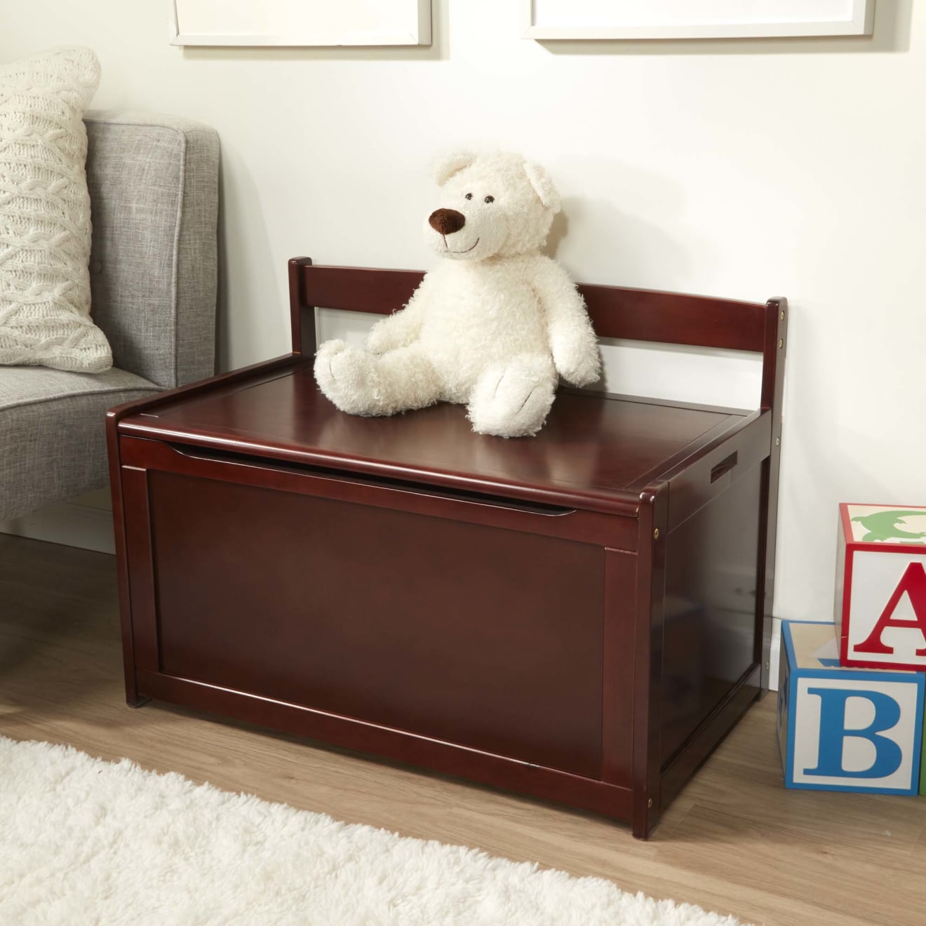 Melissa & Doug Wooden Toy Chest (Espresso)